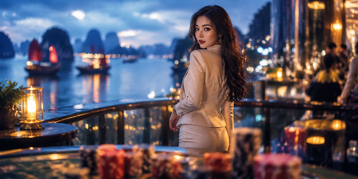Khung cảnh biển Hạ Long với không gian giải trí và cá cược hiện đại