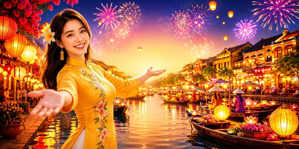 Đèn lồng và không khí cá cược tại Hội An vào buổi tối lễ hội